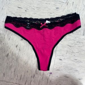 Band new thong pink underwear size 2